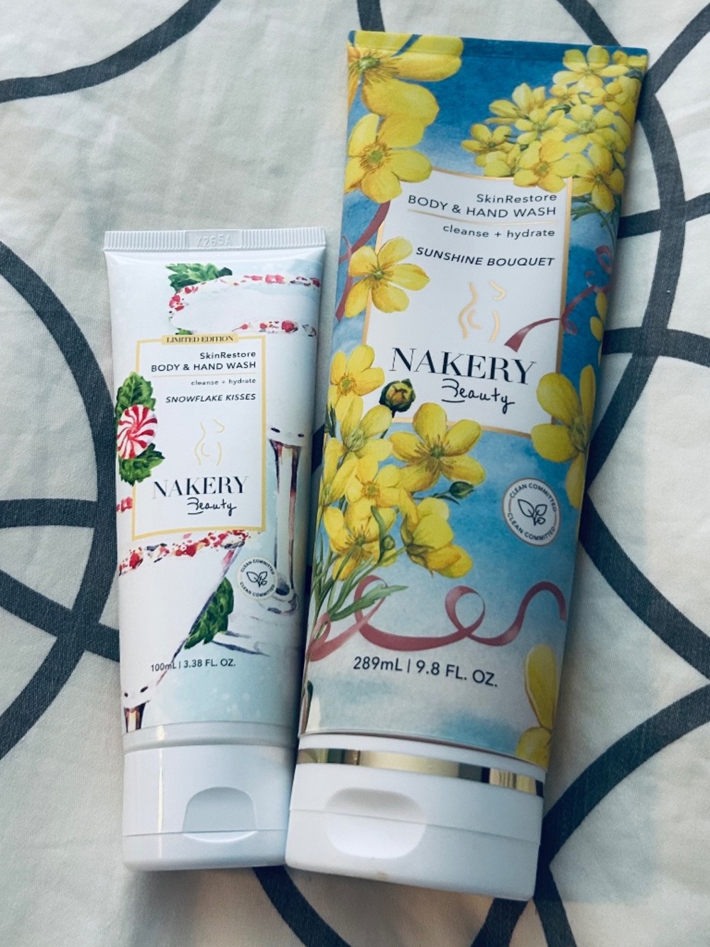 Nakery Beauty Body Wash Set - Sunshine Bouquet & Snowflake Kisses